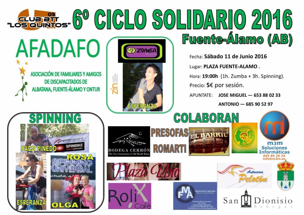 cartel espinning solidario 2016