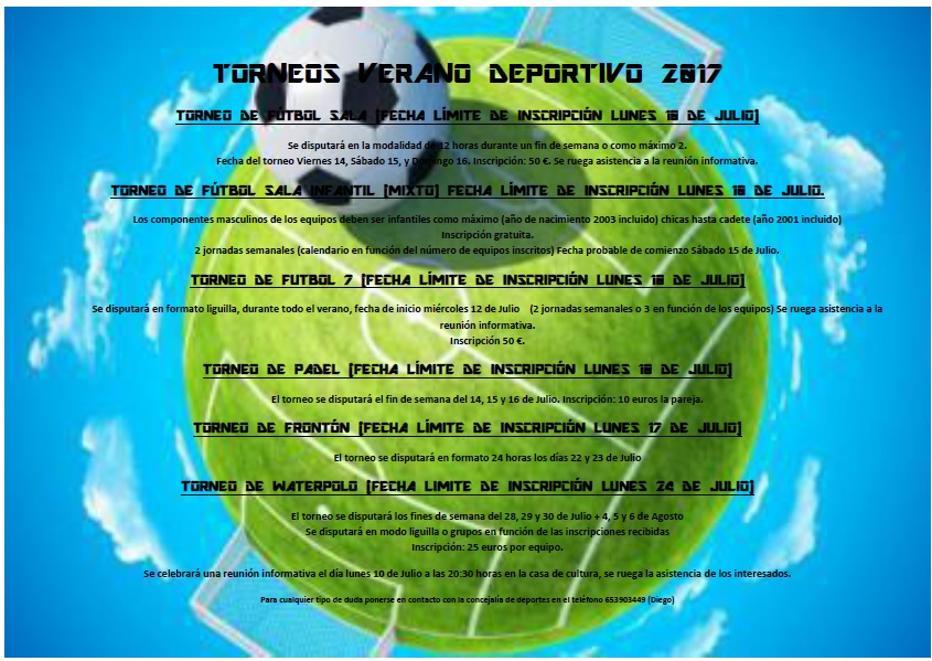 cartel torneo verano 2017